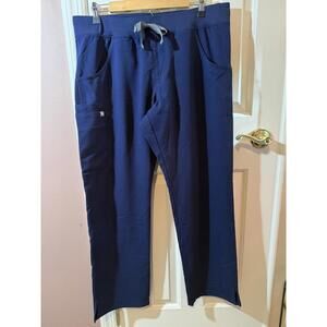 Figs Kade Cargo Scrub Pants Womens Size Large PO 1735 Blue